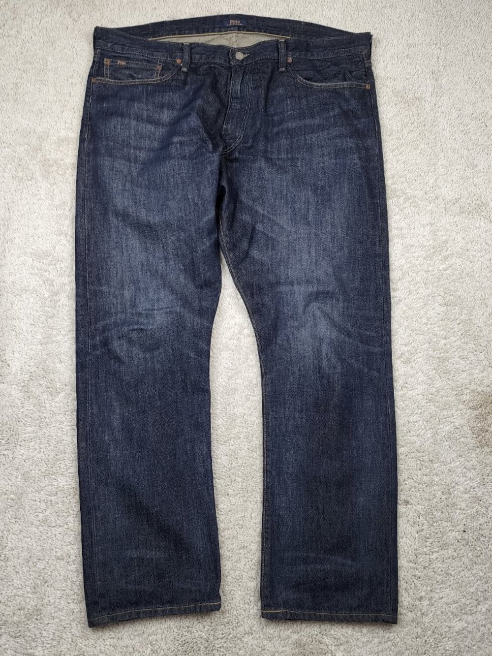 Polo Ralph Lauren Jeans Men 40x32 dark wash blue Denim Hampton Straight USA Y2K